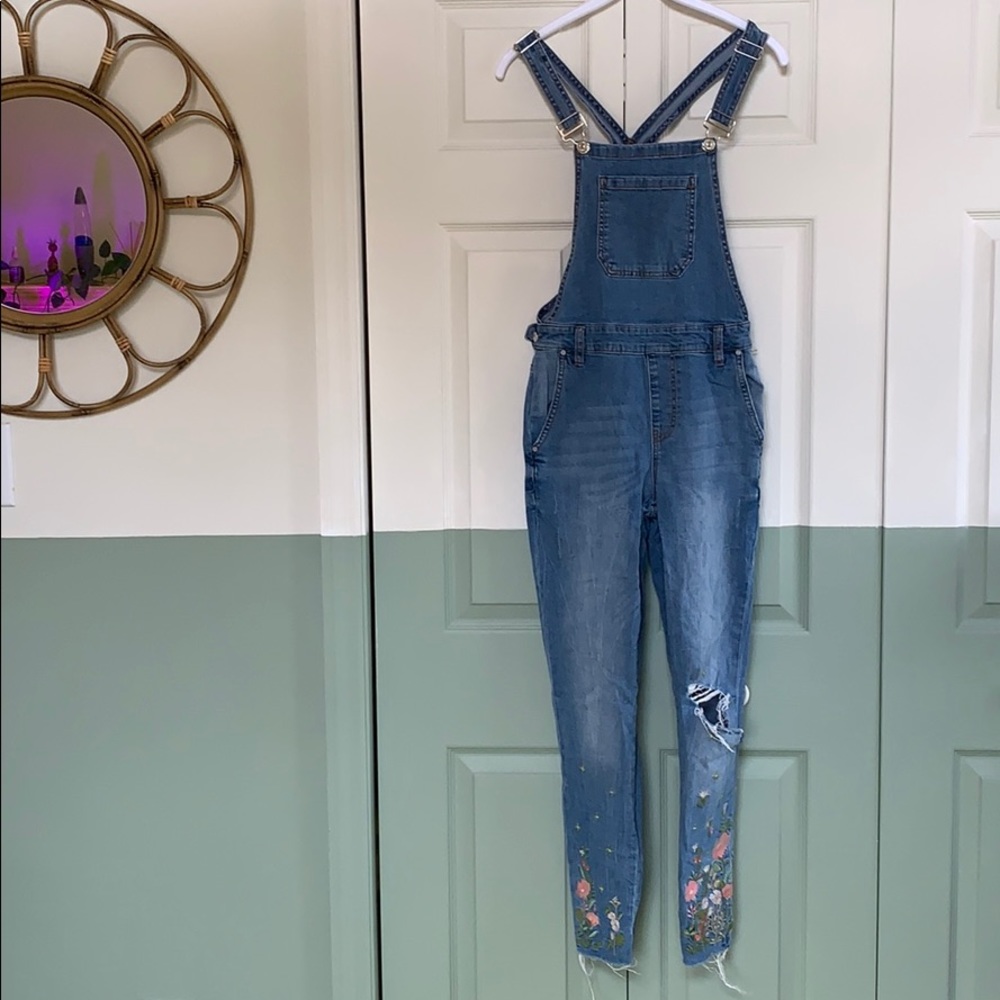 Forever 21 Floral Overalls